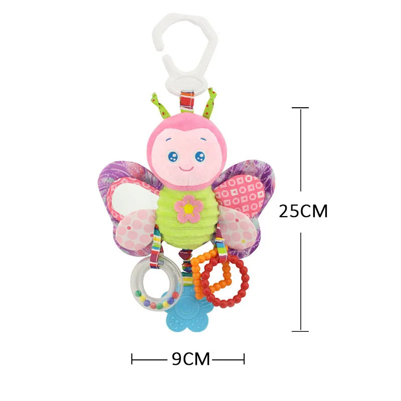 🎵 Snuggle & Shake! Soft Baby Caterpillar Rattle Toy for Newborns 👶✨ - ThiGui