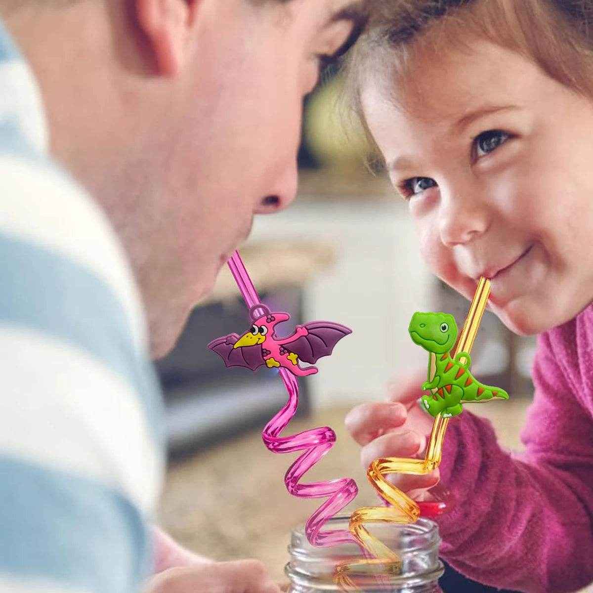 🦖Roar-some Dino Straws – Reusable Fun for Dino-Loving Boys! - ThiGui