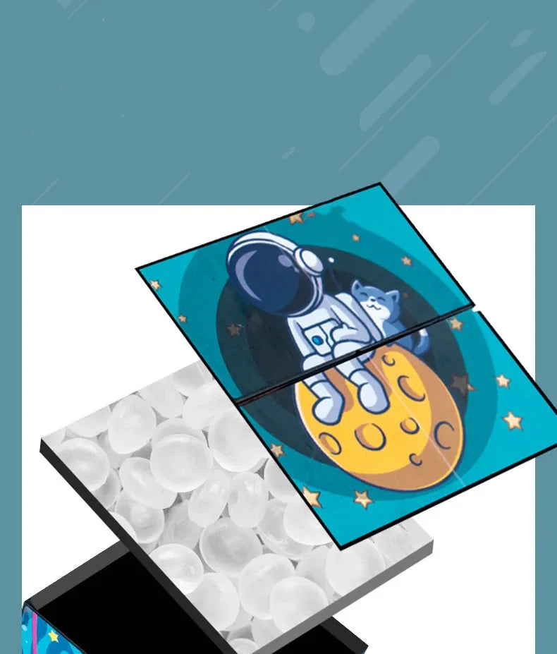 🧠 Smart Fun! Geometric Puzzle Cube Toy 🔄 | Shape-Shifting Fidget Game for Kids & Grown-Ups - ThiGui