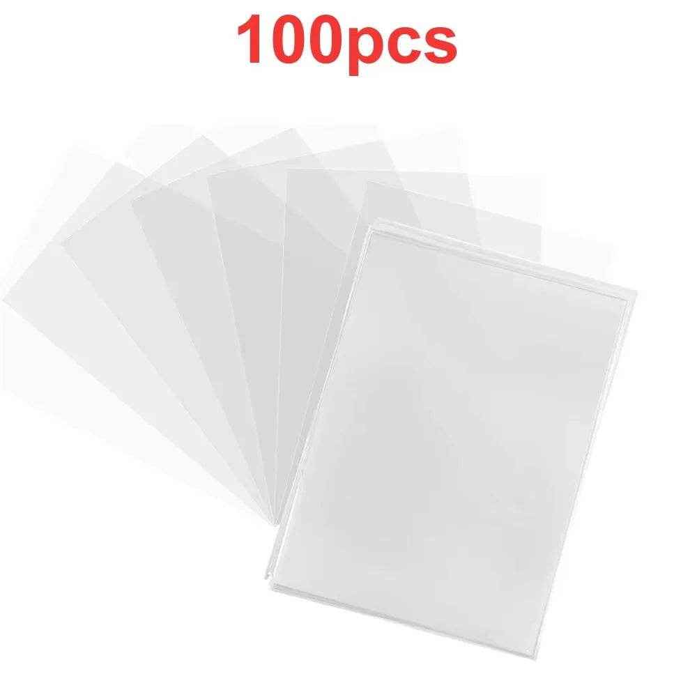 🛡️ Keep Those Precious Cards Safe: 100pcs Transparent Durable Card Sleeves for Boys Who Love Their Collections - ThiGui