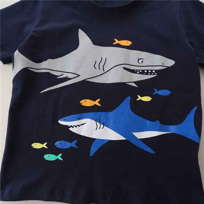 🦕 Cool & Comfy! Cartoon Cotton Tees for Your Little Explorer (2–7Y) 👕✨ - ThiGui