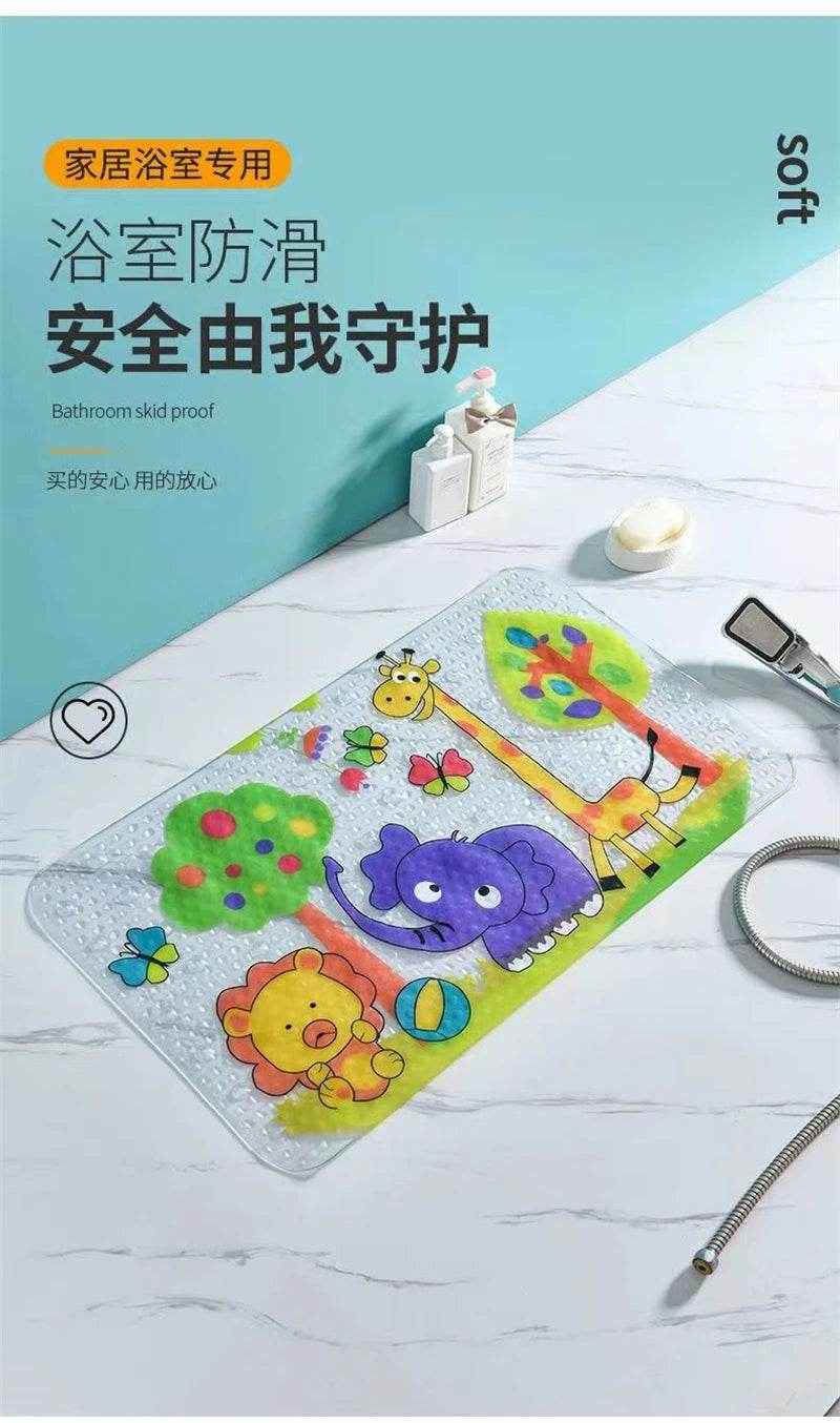 🐾 Safe, Sweet & Splash-Ready – Cartoon Suction Bath Mat for Kids Who Love Bathtime Fun! - ThiGui