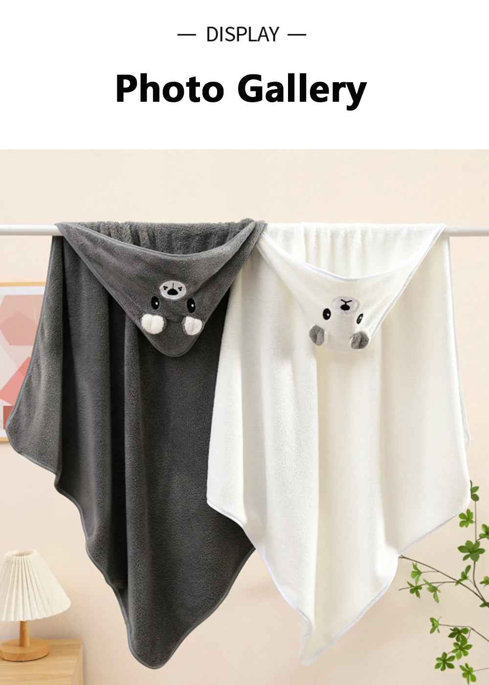 💤 Baby Snuggle Hooded Towel – Ultra-Soft Wrap for Sweet Little Dreamers 🌙🛁 - ThiGui