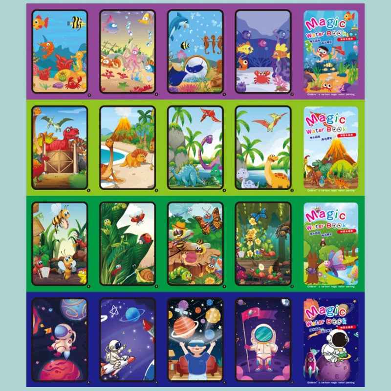 💧 Just Add Water – Mess-Free Magic Coloring Book for Little Artists! 🎨🦄 - ThiGui