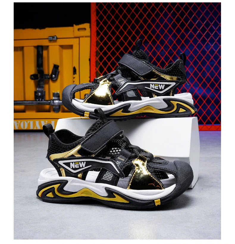 1.1 👟🌊 All-Terrain Adventure Sandals for Boys – Beach to Playground Ready! 🏖️🚀 - ThiGui