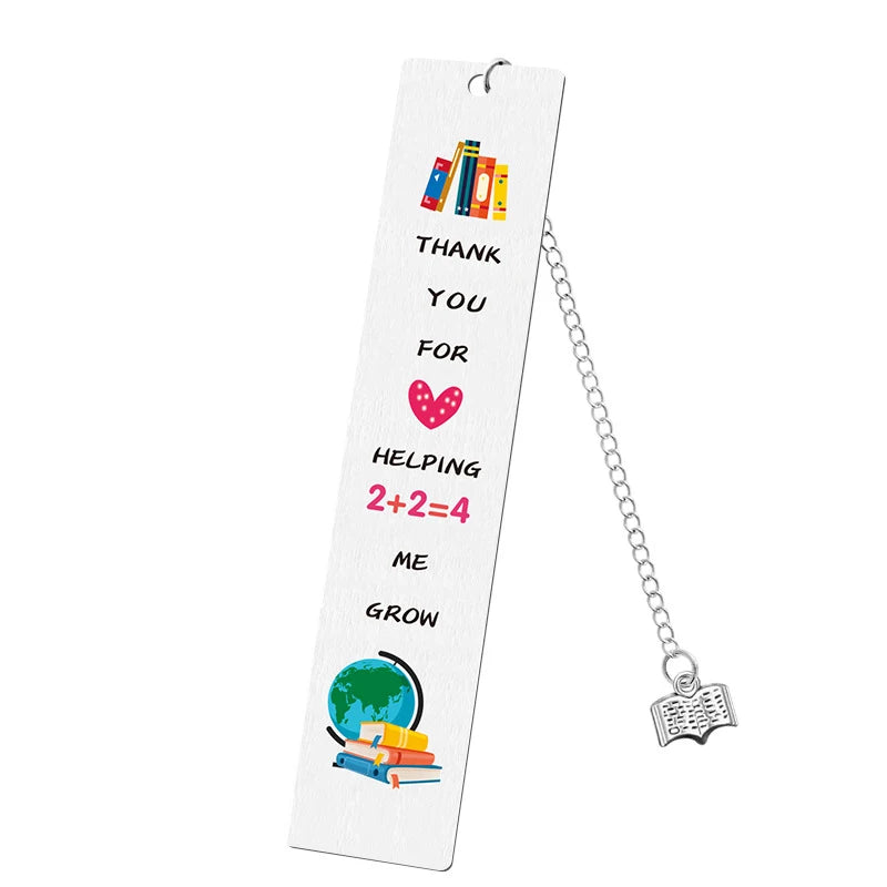 📚🌟 A Bookmark That Says “Thank You” – Colourful Steel Gift for Inspiring Teachers ✏️🍎 - ThiGui