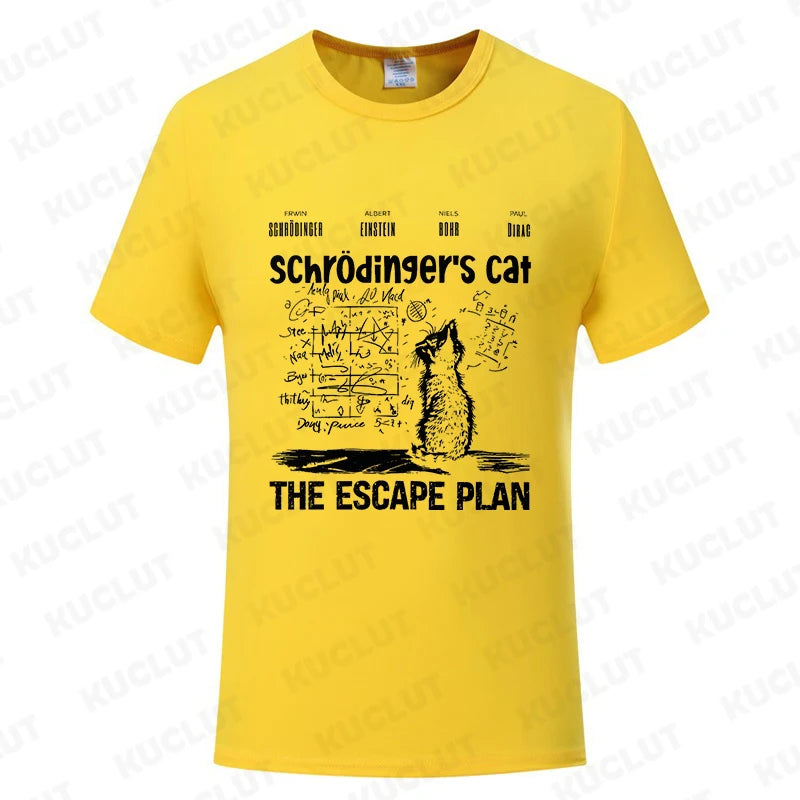 😼 Cool Cat Escape Plan T-Shirt – Geeky Style for Boys Who Dare to Stand Out 🖤 - ThiGui