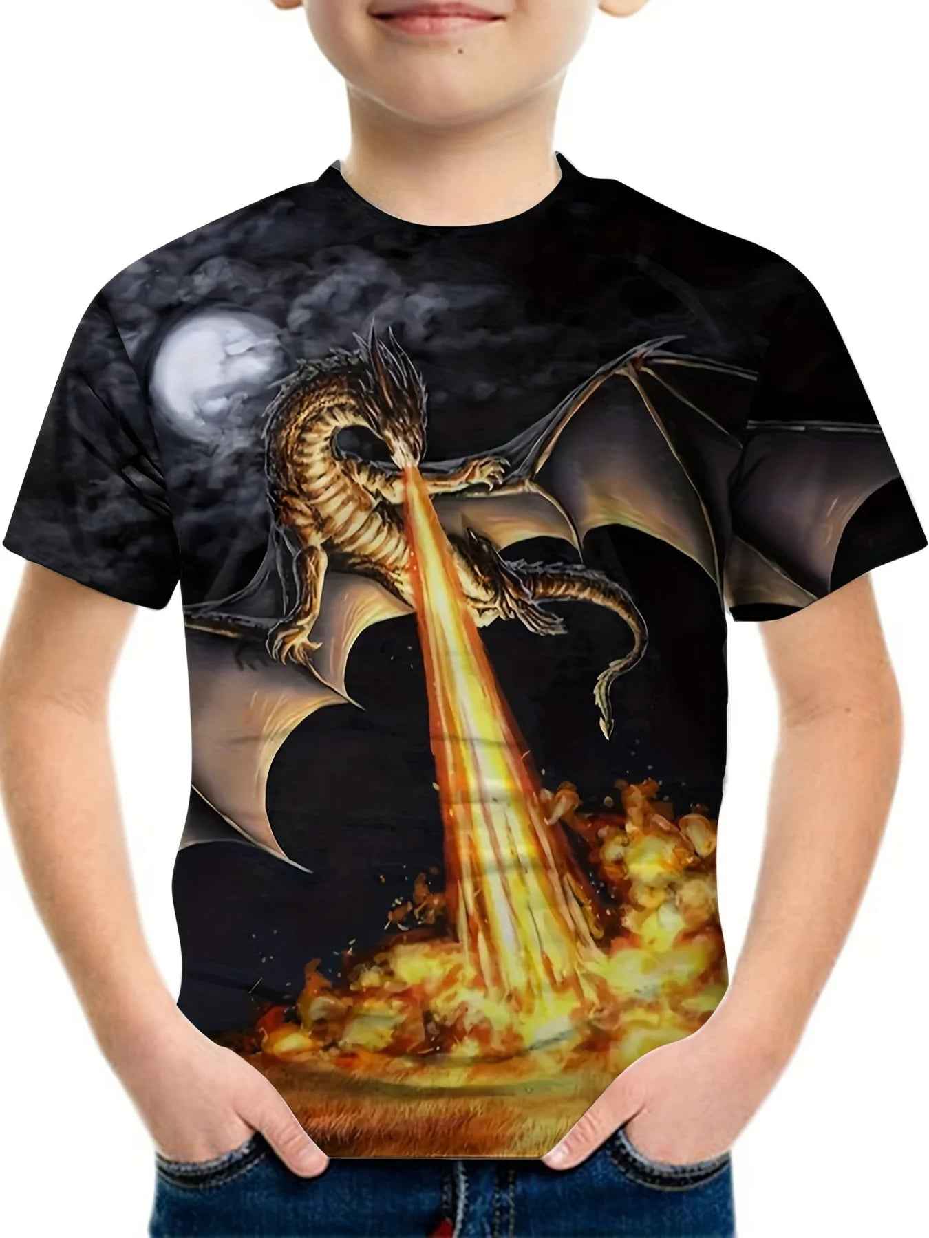 🦖Bold 3D Dino Tee – For Little Boys with Big Roars! - ThiGui