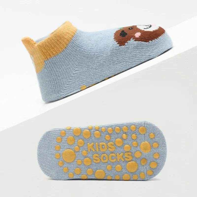 👣Adorable Animal Grip Socks – 6 Pairs of Comfy Fun for Little Feet - ThiGui