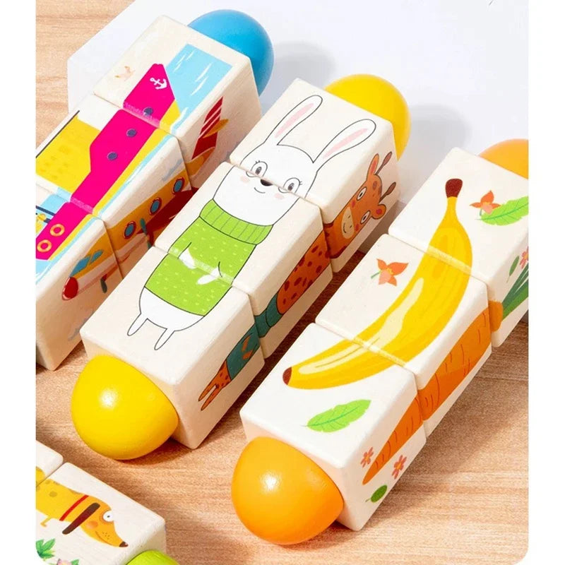 🧩 Spin & Match Wooden Puzzle – 3D Animal Block Fun for Clever Little Learners! 🐘🎨 - ThiGui