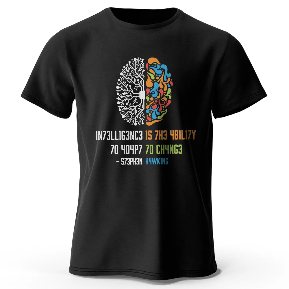 Brain Power Cotton Tee 🧠✨ Funny Soft & Breathable Unisex T-Shirt - ThiGui