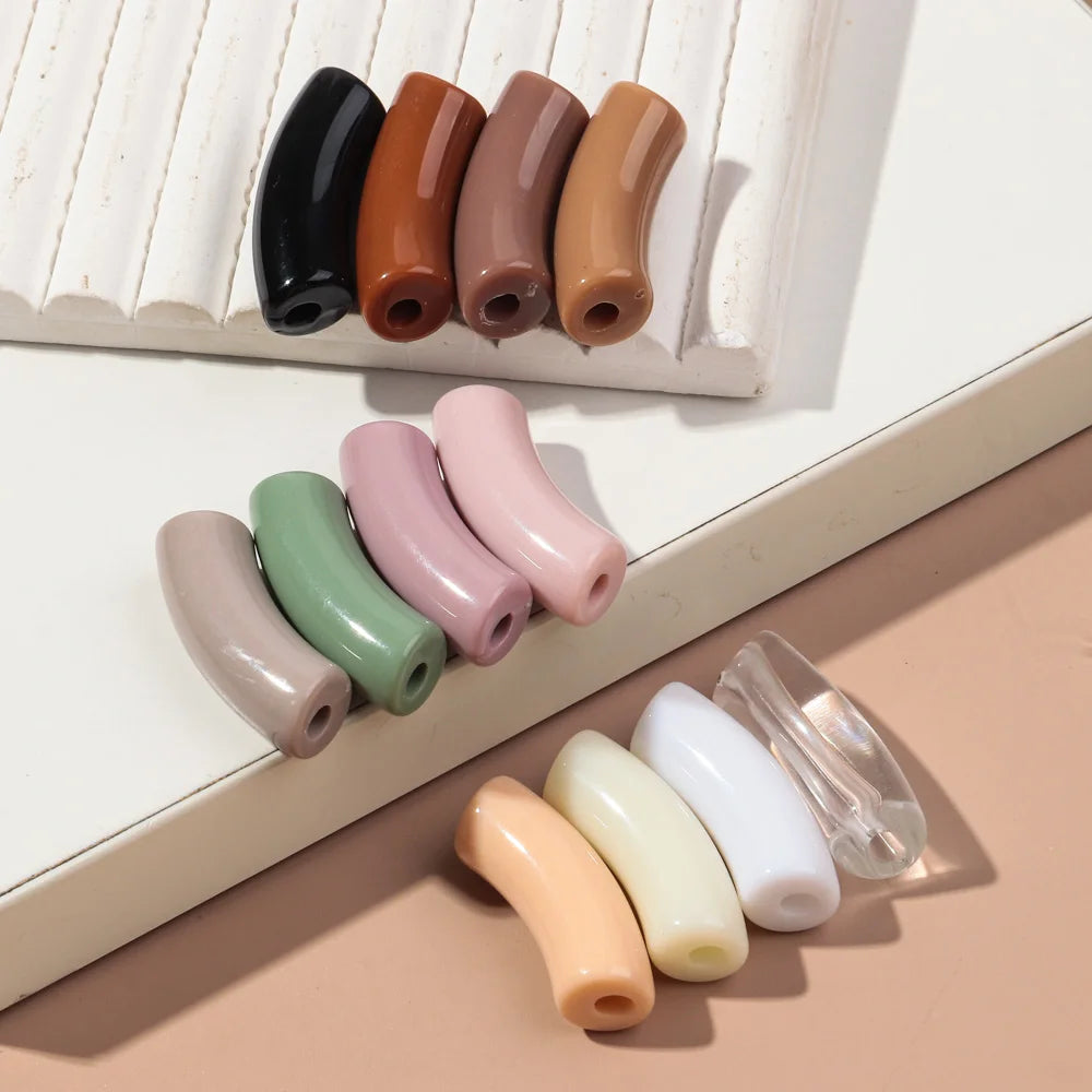 🌈 Lot de 20 Perles Tubes Arc-en-ciel – Idéal pour Créer des Bijoux Colorés et Fun ! 💫🧵 - ThiGui