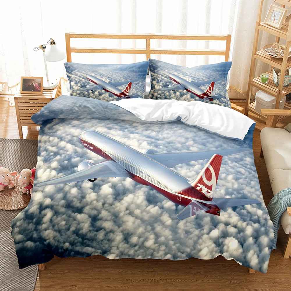 ✈️Sky-High Dreams! Airplane Bedding Set for Little Pilots - ThiGui