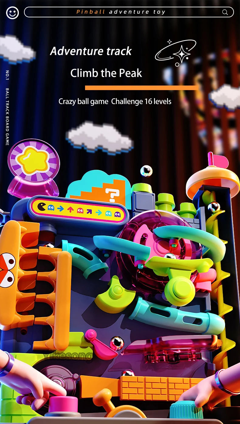 🧠🎢 Montessori Ball Track Adventure – Multi-Layer Rolling Fun for Growing Minds! 🔧👦 - ThiGui