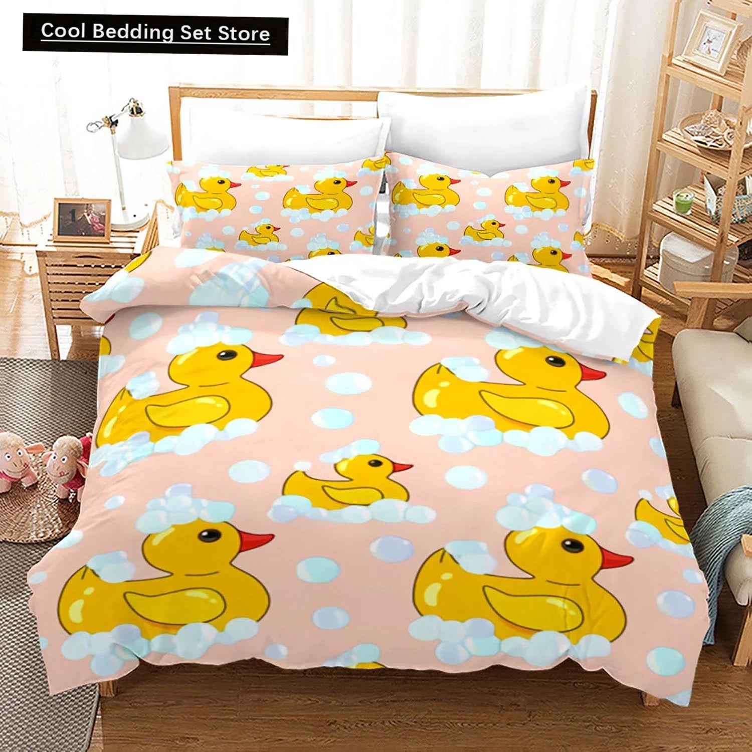 💛Adorable Yellow Duck Bedding Set for Kids & Grown-Ups! - ThiGui