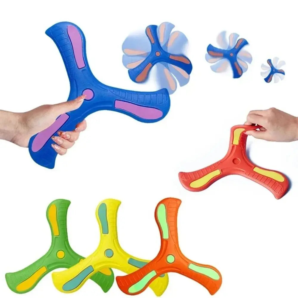 🌀 Boomerang Fun! Easy-Throw Three-Leaf Toy for Kids – Outdoor Action for All Ages 🎯🌈 - ThiGui
