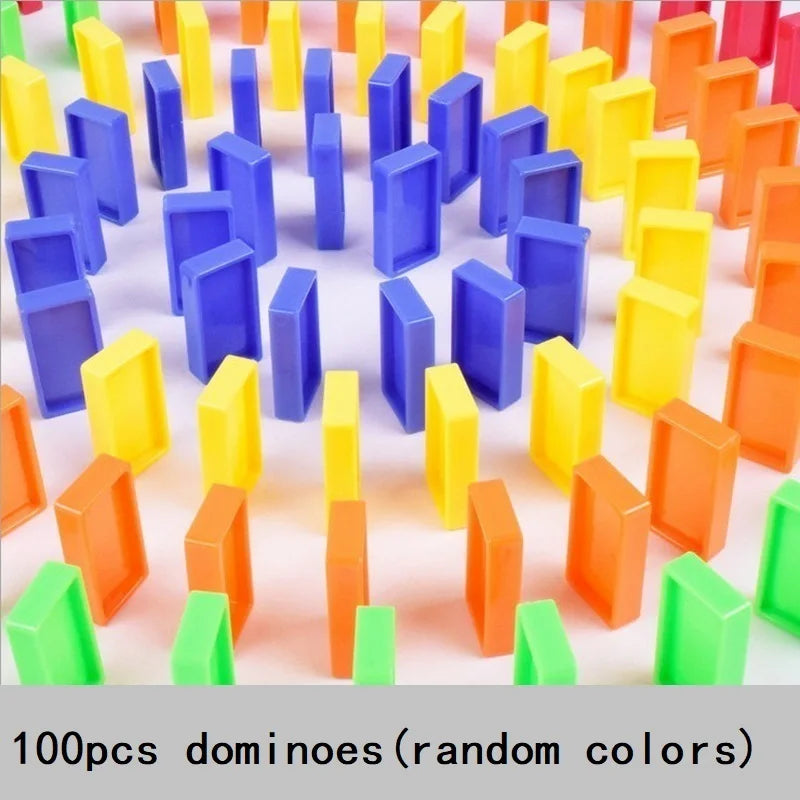 🚂 Domino Train Builder – 100-Piece Colourful Domino Set for Creative Play! 🌈🧠 - ThiGui