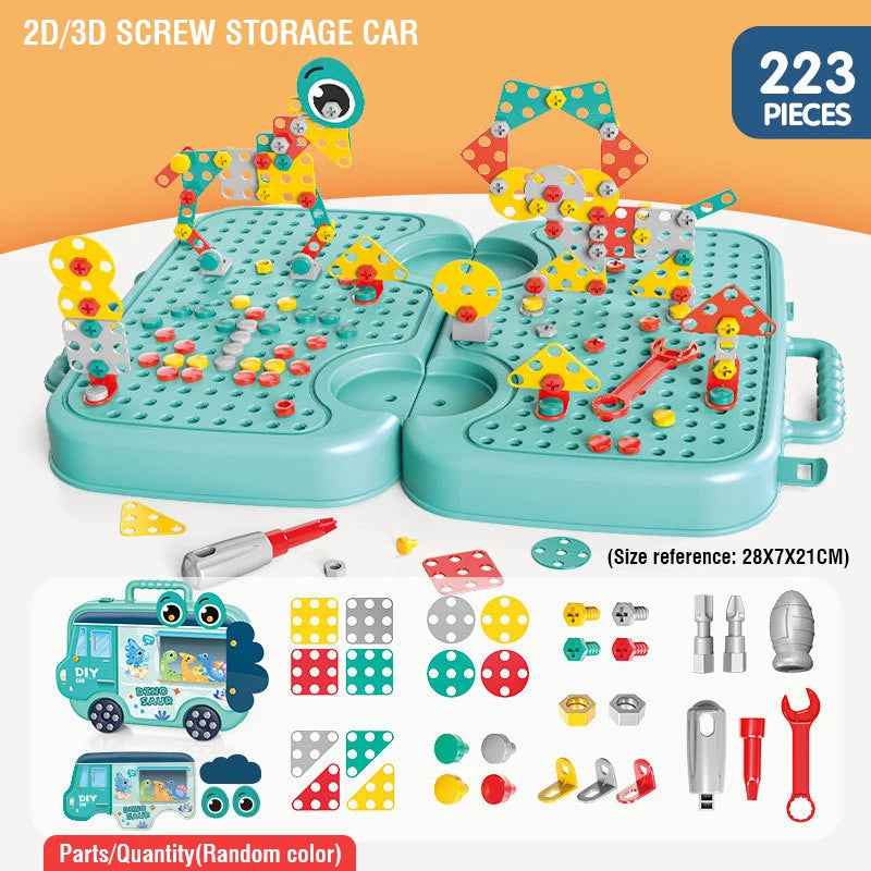 🔩 Build Big Ideas – Montessori Toolbox & 3D Puzzle Set for Young Makers 🧰🧠 - ThiGui