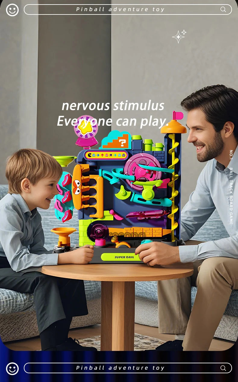 🧠🎢 Montessori Ball Track Adventure – Multi-Layer Rolling Fun for Growing Minds! 🔧👦 - ThiGui