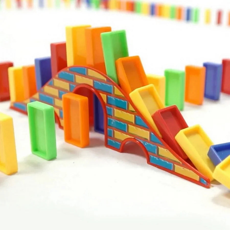 🚂 Domino Train Builder – 100-Piece Colourful Domino Set for Creative Play! 🌈🧠 - ThiGui
