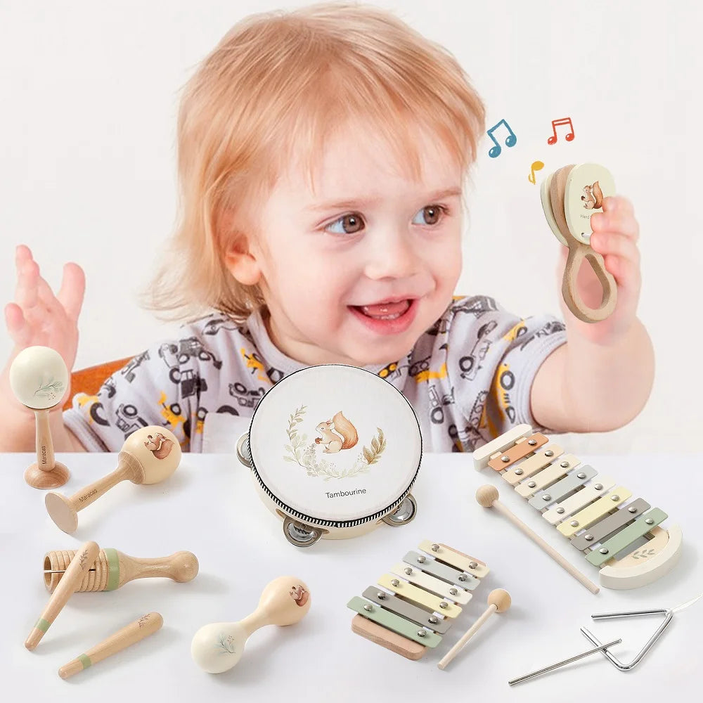 🥁 Montessori Musical Toy Set – Little Hands, Big Sound Adventures! 🎶👶 - ThiGui