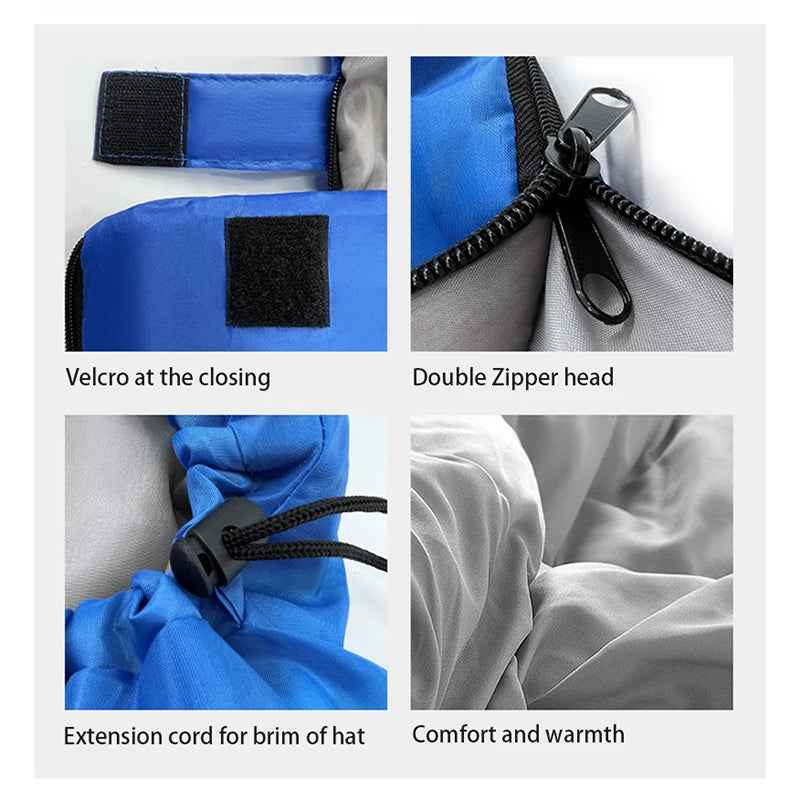 🏕️ Toasty Nights, Happy Campers! – Kids’ Hooded Sleeping Bag 🌙🧸 - ThiGui