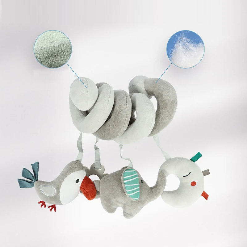 🐘 Snuggle, Shake & Smile! Hanging Plush Animal Rattles for Baby’s First Year 🍼💕 - ThiGui