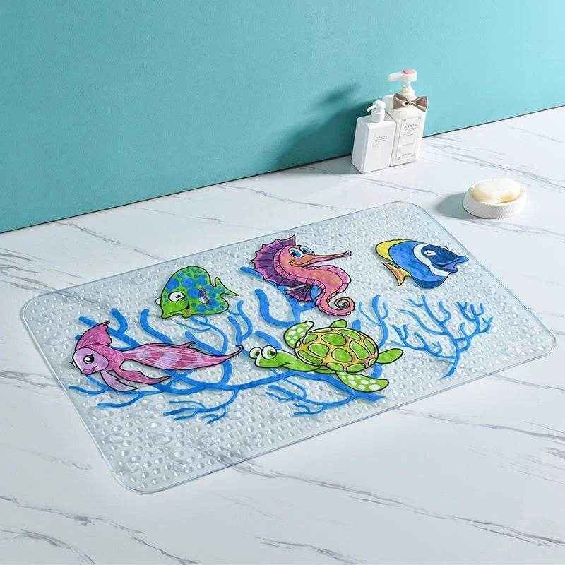 🐾 Safe, Sweet & Splash-Ready – Cartoon Suction Bath Mat for Kids Who Love Bathtime Fun! - ThiGui