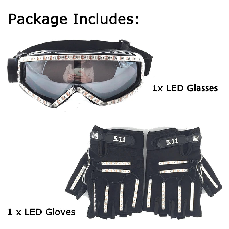 🧤 LED Glow Glasses + Gloves ✨ | Dance, Dazzle & Shine at Every Party! 🕺💡 - ThiGui