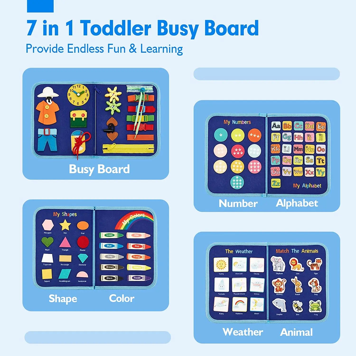 🧠 Montessori Busy Board – Life Skills Fun for Toddlers & Kids! 👶🎒 - ThiGui