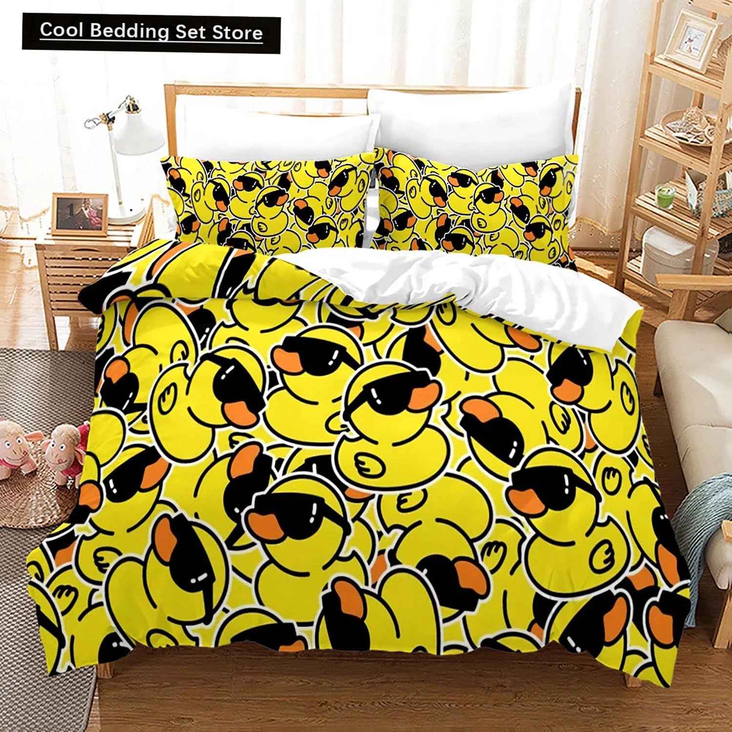 💛Adorable Yellow Duck Bedding Set for Kids & Grown-Ups! - ThiGui