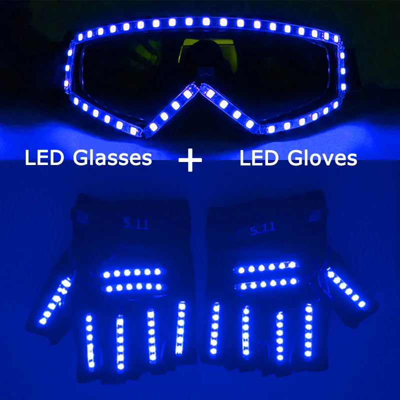 🧤 LED Glow Glasses + Gloves ✨ | Dance, Dazzle & Shine at Every Party! 🕺💡 - ThiGui