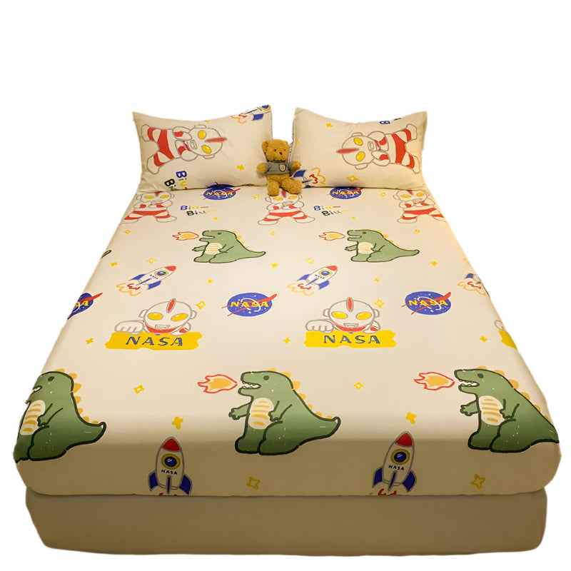 🚗Vroom-Vroom to Sleep! Pure Cotton Car Fitted Sheet for Busy Little Dreamers - ThiGui