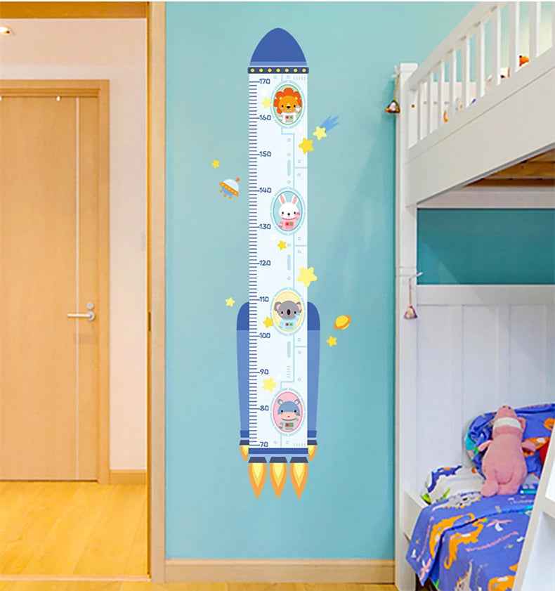 Watch Me Grow! Cute Animal Height Chart Wall Sticker for Boys’ Rooms - ThiGui
