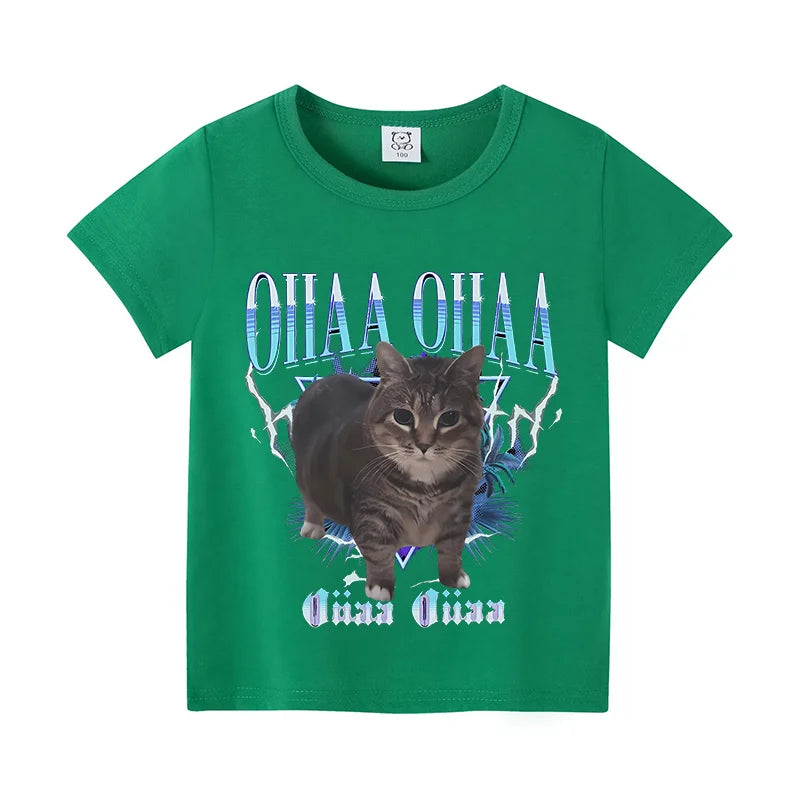 Tung Tung Shark Kids Tee 🦈😄 100% Cotton Brainrot Fun - ThiGui