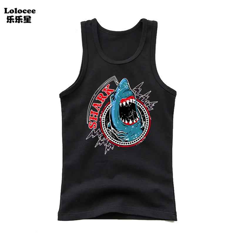 🦈 Cool Shark Power! Boys’ Summer Tank That Roars with Style - ThiGui
