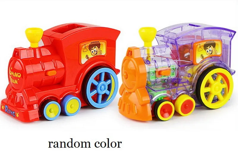 🚂 Domino Train Builder – 100-Piece Colourful Domino Set for Creative Play! 🌈🧠 - ThiGui