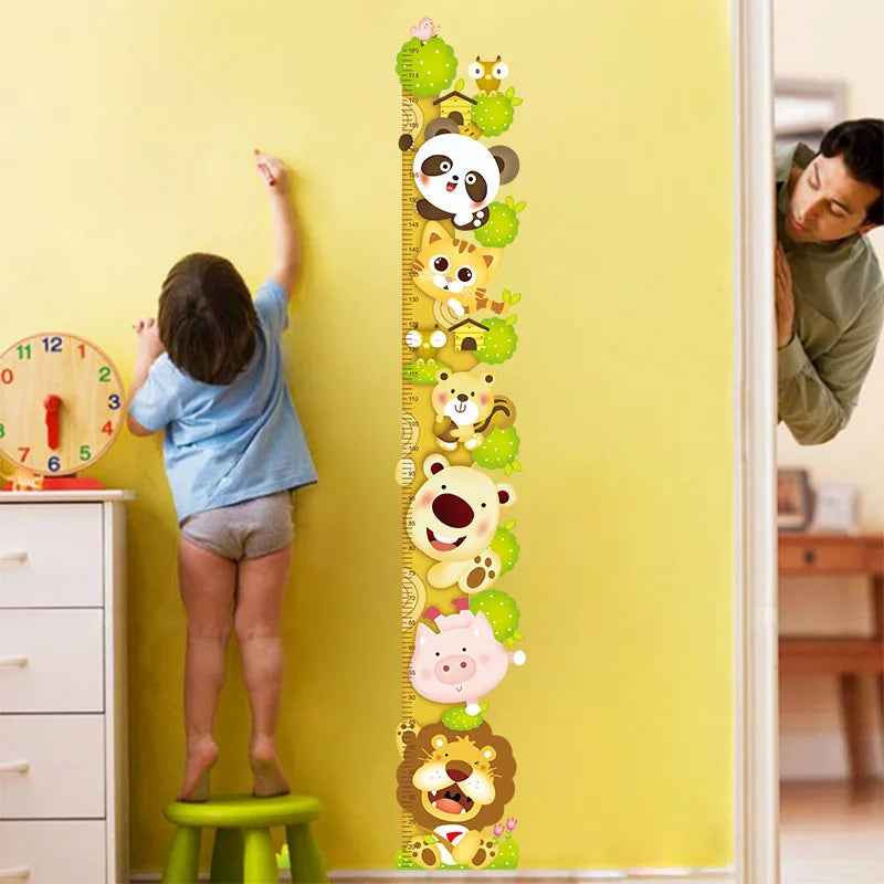 Watch Me Grow! Cute Animal Height Chart Wall Sticker for Boys’ Rooms - ThiGui