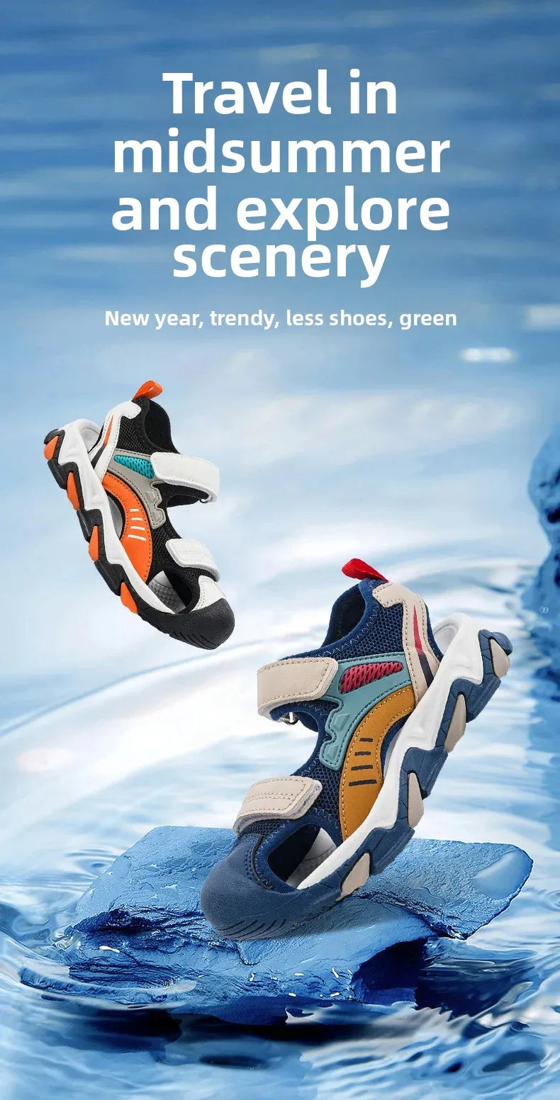 🏖️ Cool, Comfy & Ready to Go! Boys' Slip-On Sandals for Summer Adventures ☀️👣 - ThiGui