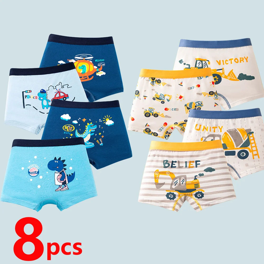 🦖 Dino Days Boxer Briefs – Soft & Comfy Cotton Undies for Boys! 🩳✨ - ThiGui