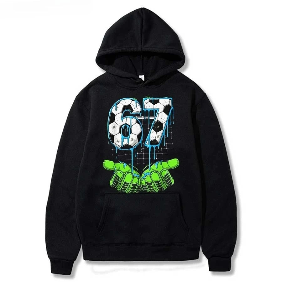 Bruh 67 Six Seven Brainrot Hoodie 😎🔥 Cool & Cosy Kids Streetwear Sweatshirt - ThiGui