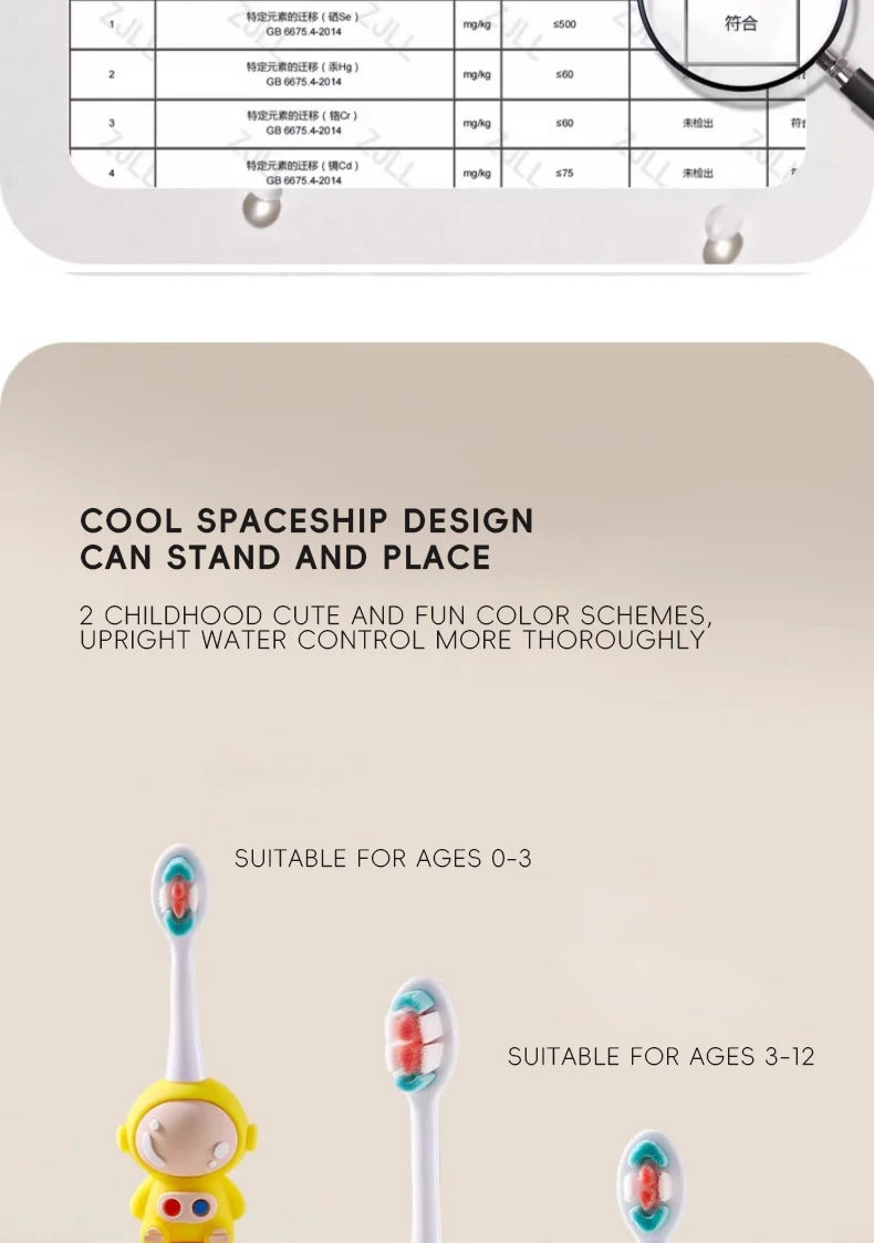 🪥🚀 Cartoon Astronaut Kids Toothbrush – Gentle Bristles, Galactic Fun! 🌙👦 - ThiGui