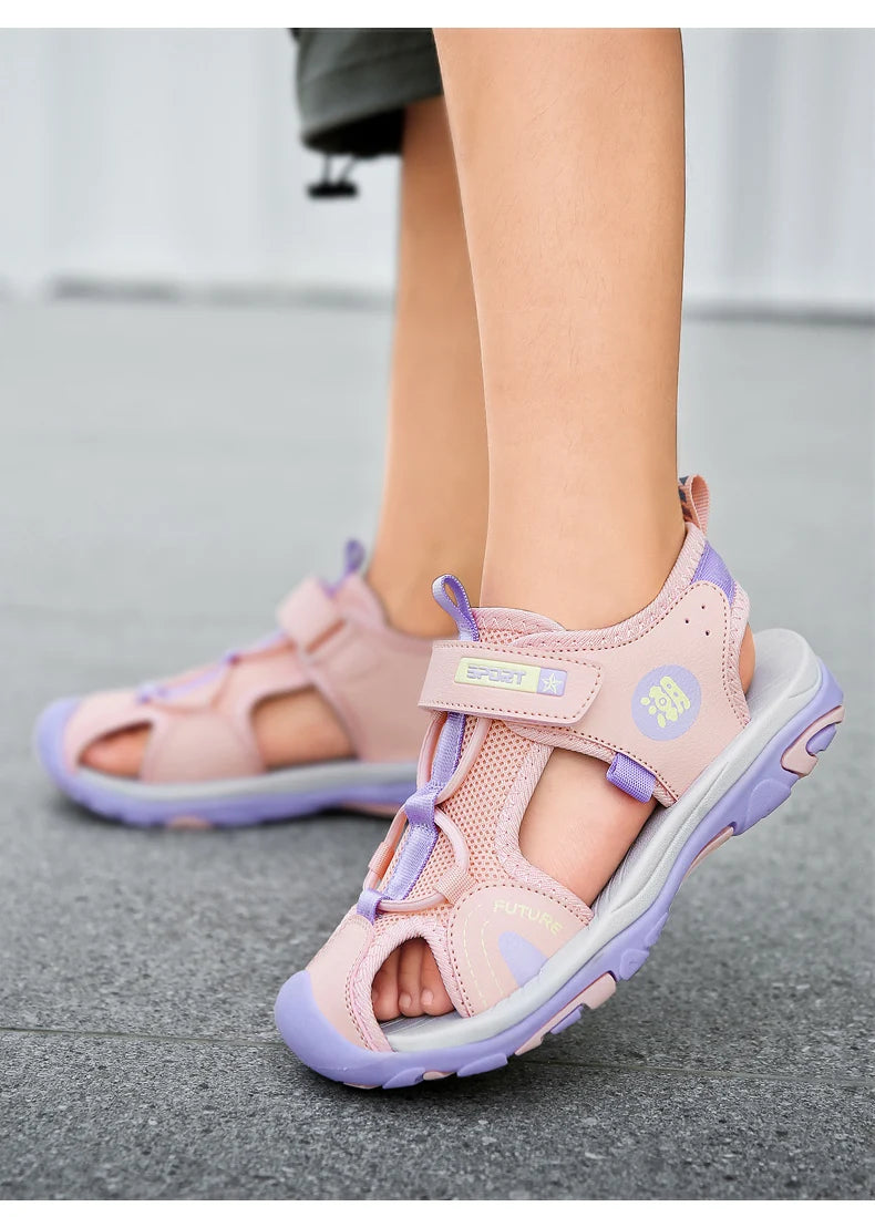 🏝️ Summer-Ready Comfort! Soft Leather Sandals for Boys Who Love to Move 👟☀️ - ThiGui