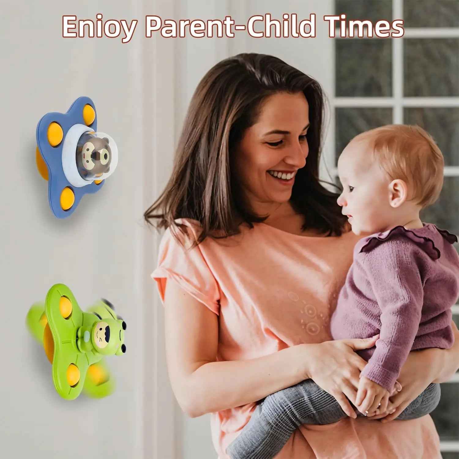🌀 Stick, Spin & Smile – Suction Spinner Toy for Busy Little Hands! 🌈👶 - ThiGui