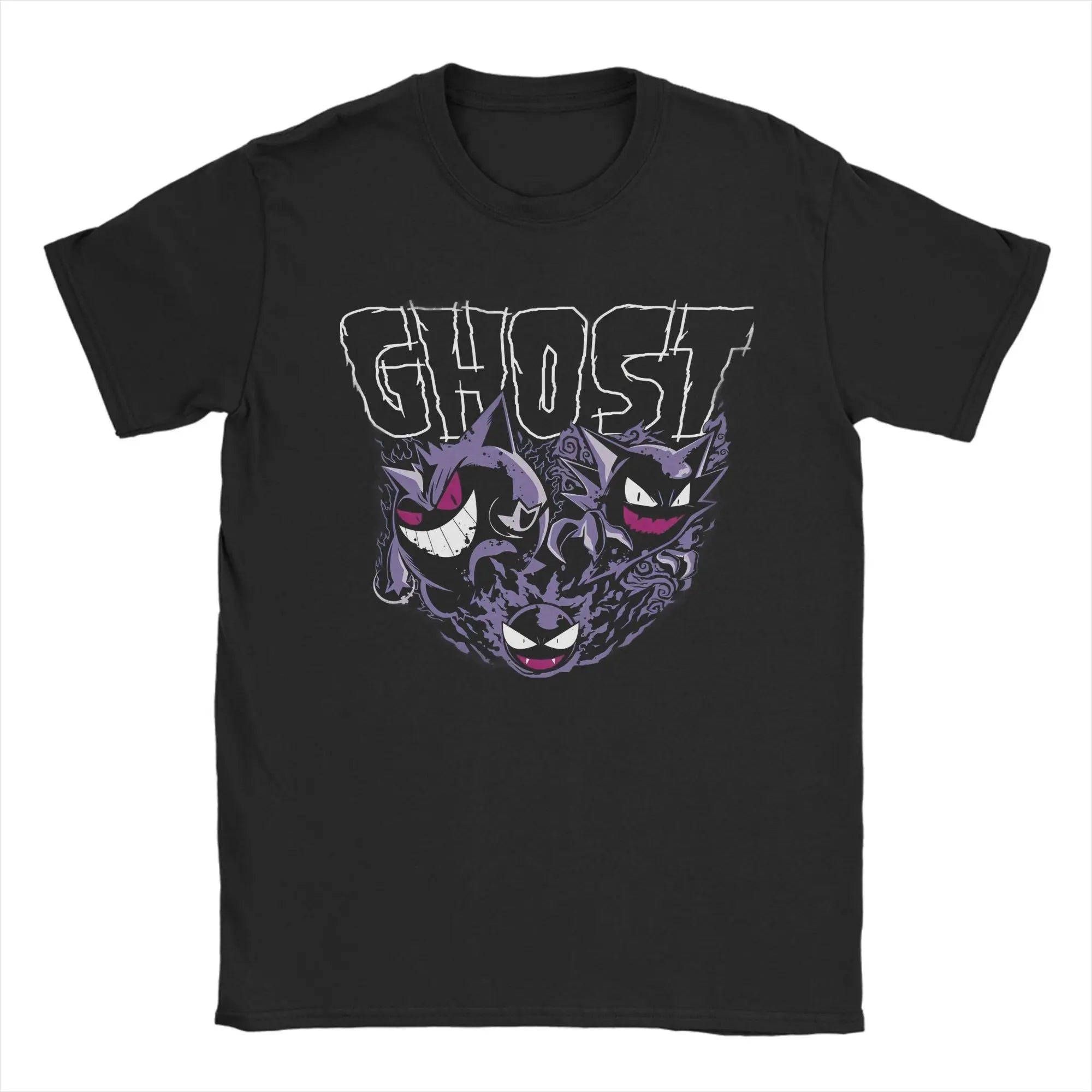 🟣 Cool Manga Ghost Cotton Tee 👕 Street Style for Trendy Boys - ThiGui