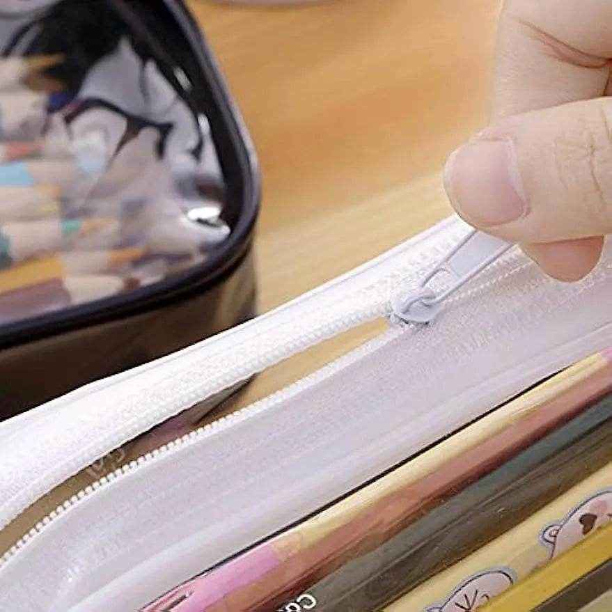 💡Pretty & Practical! Kawaii Transparent Pencil Case Every Girl Will Love - ThiGui