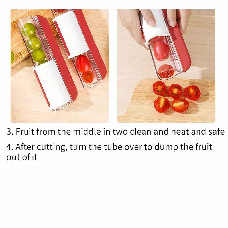 💥No-Mess Grape & Cherry Tomato Slicer – The Snack Time Hero for Busy Mums! - ThiGui