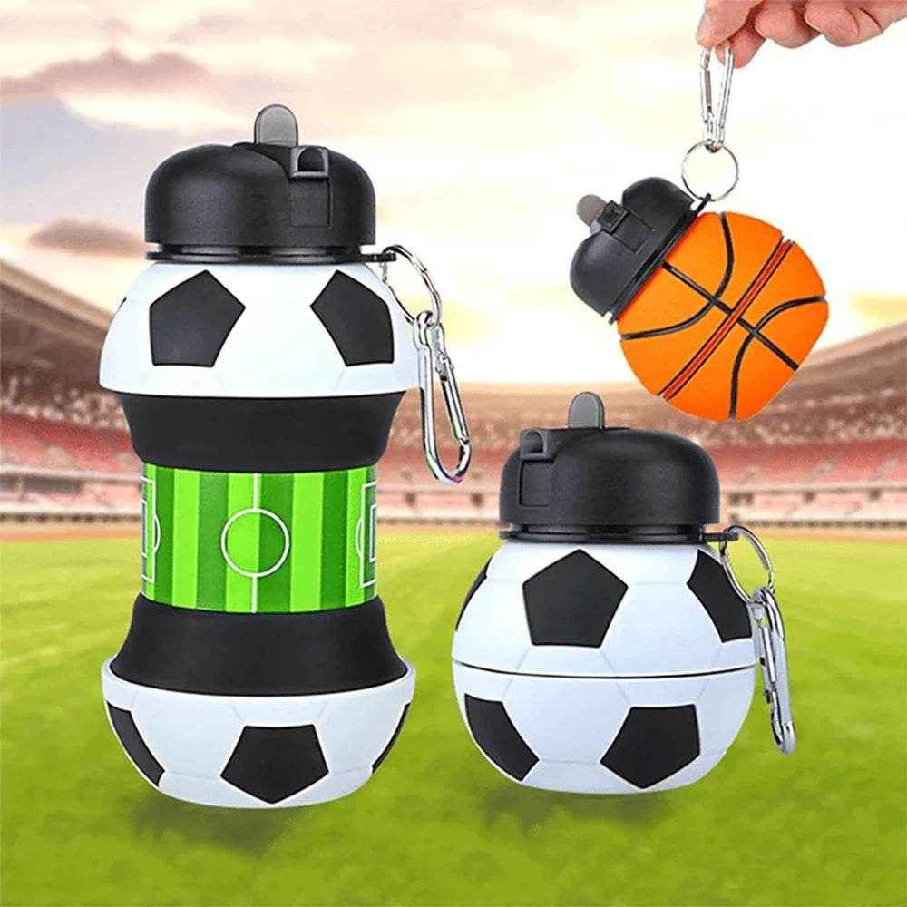 💧Foldable Sports Ball Water Bottle for Boys That’s Fun Practical and Perfect for School or Play - ThiGui