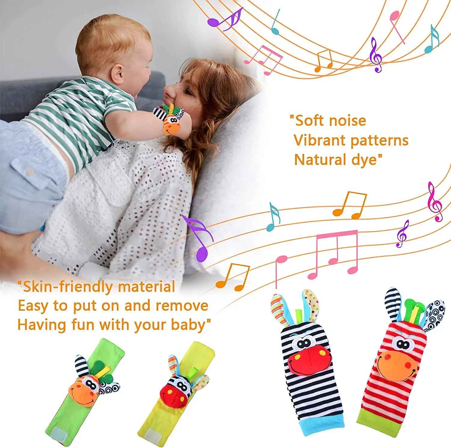 🐾 Sensory Fun for Tiny Toes & Wrists – Baby Rattle Socks & Bands! 🎶🧦 - ThiGui