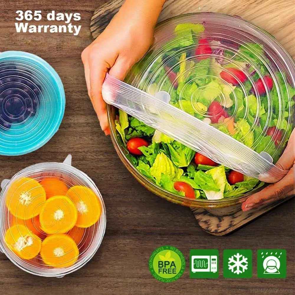 🍽️Stretchy Magic Lids – Say Bye-Bye to Plastic Wrap! - ThiGui